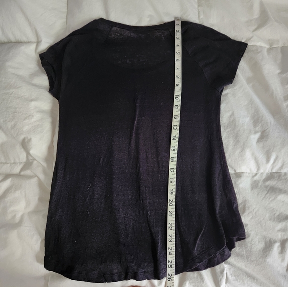 ALEXIS linen Top Black Size Medium - Picture 6 of 6